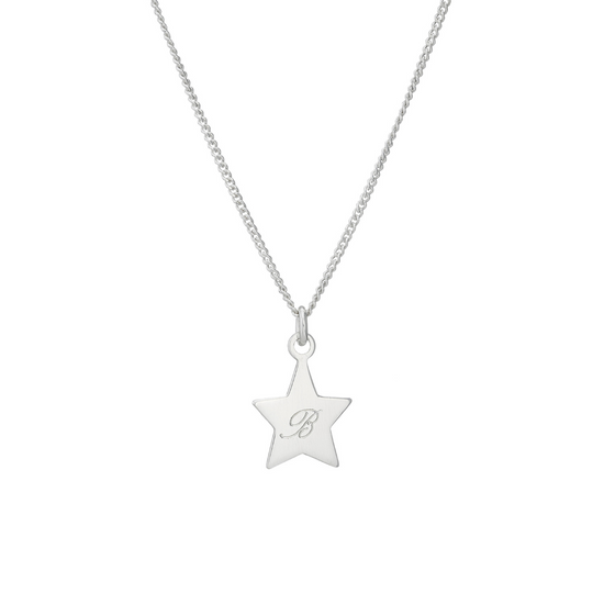 Star Charm Initial Necklace