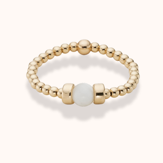 Dainty Touch of Pearl Stacking Ring