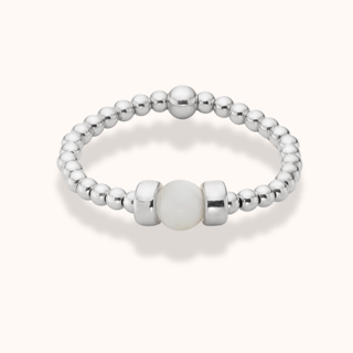 Dainty Touch of Pearl Stacking Ring