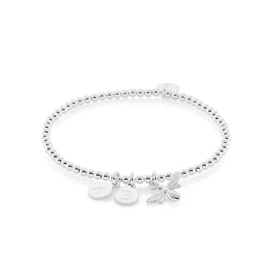 Silver Personalised Initial Charm Bracelet