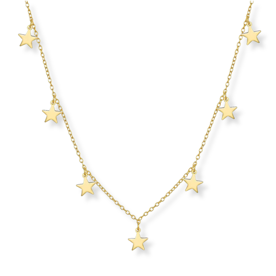 Gold star chain necklace