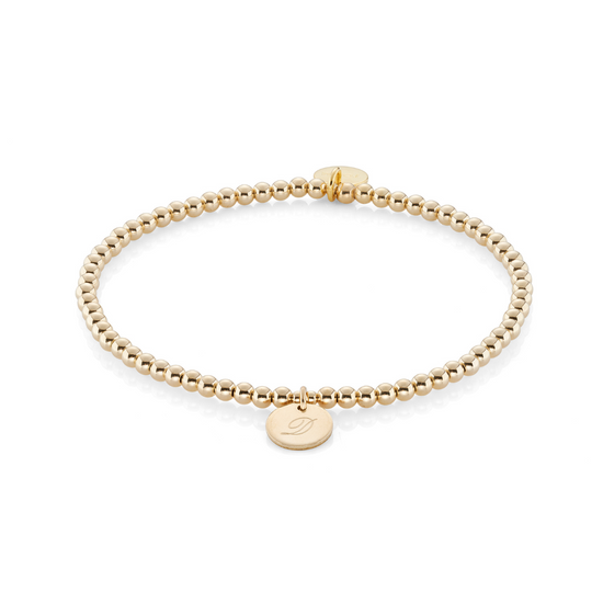 Gold Personalised Initial Charm Bracelet