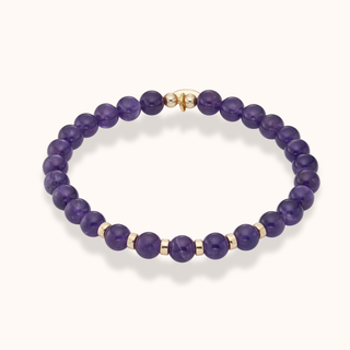 Amethyst Chunky Beaded Bracelet