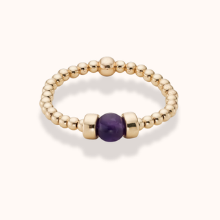 Dainty Touch of Amethyst Stacking Ring