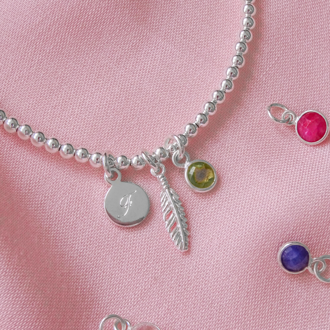 Silver Personalised Initial Charm Bracelet
