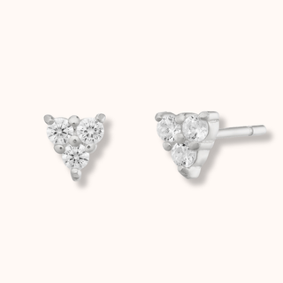 Triangle Crystal Stud Earrings