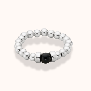 Touch of Black Onyx Stacking Ring