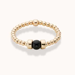 Dainty Touch of Black Onyx Stacking Ring