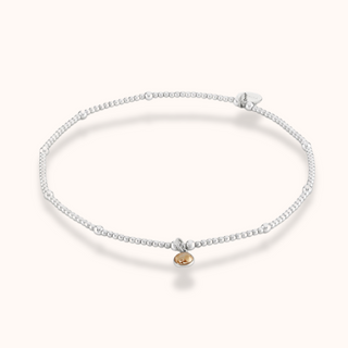 Citrine Birthstone Charm Anklet