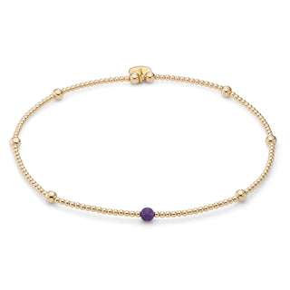 Touch of Amethyst Beaded Anklet