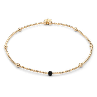 Touch of Black Onyx Beaded Anklet
