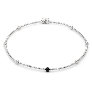 Touch of Black Onyx Beaded Anklet