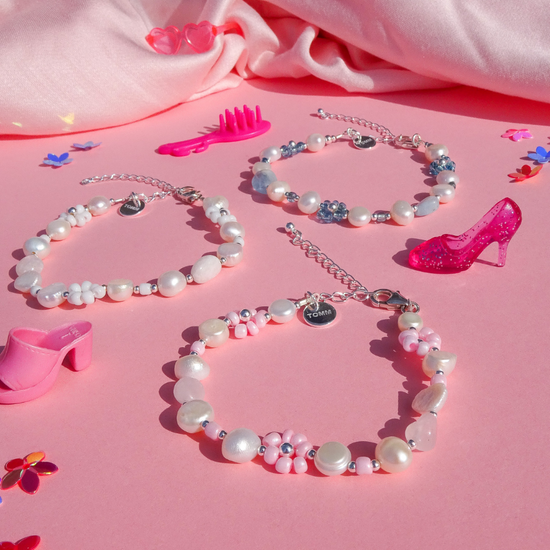 Load image into Gallery viewer, Rose Quartz Barbie Inspired Dream Bracelet
