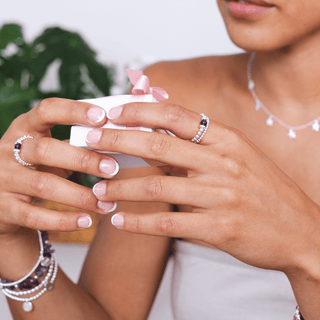 Amethyst Beaded Ring Stack