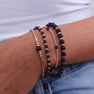 Amethyst Bracelet Stack of Two