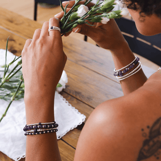 Touch of Amethyst Beaded Bracelet