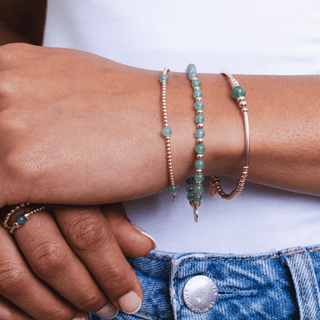 Aventurine Bracelet Stack of Two