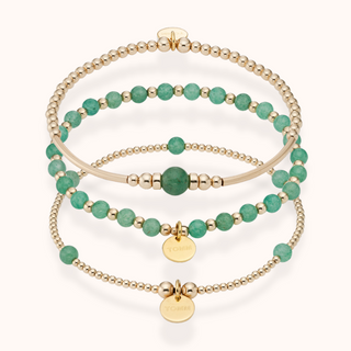 Aventurine Bracelet Stack of Three