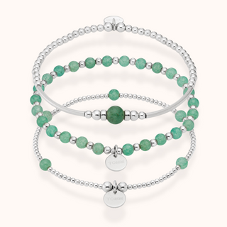 Aventurine Bracelet Stack of Three