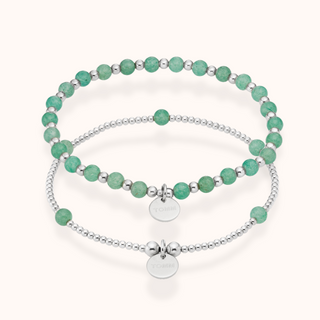 Aventurine Bracelet Stack of Two