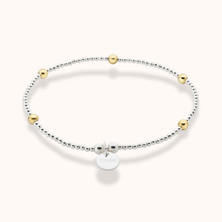 Aria Dainty Beaded Mixed Metal Bracelet - Tomm Jewellery 