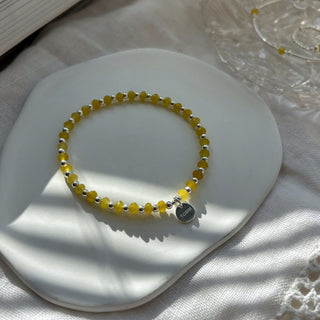 Yellow Gemstone Bracelet Stack - Set of 3 - Sterling Silver & Gold Filled