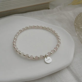Pink Gemstone Bracelet Stack - Set of 3 - Sterling Silver & Gold Filled