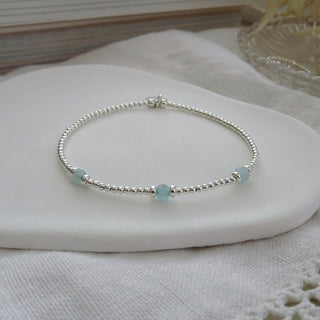 Trio Bracelet - Blue Gemstone Beaded Bracelet