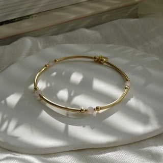 Pink Gemstone Bracelet Stack - Set of 3 - Sterling Silver & Gold Filled