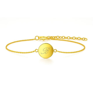 Personalised Round Initial Bracelet