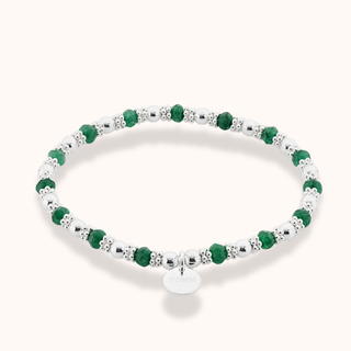 Freedom Emerald Agate Bead Bracelet