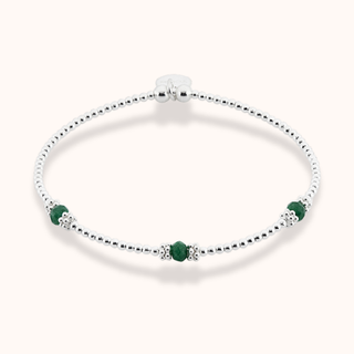 Emerald Agate Beaded Inner Strength Bracelet