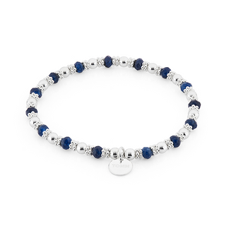 Freedom Midnight Blue Agate Bead Bracelet