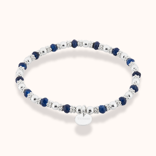 Freedom Midnight Blue Agate Bead Bracelet