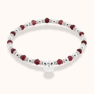 Freedom Red Agate Bead Bracelet