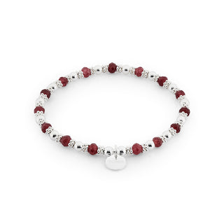 Freedom Red Agate Bead Bracelet
