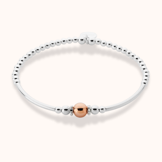 Touch of Rose Gold Beaded Bracelet