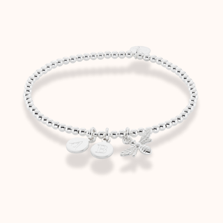 Silver Personalised Initial Charm Bracelet - Tomm Jewellery 