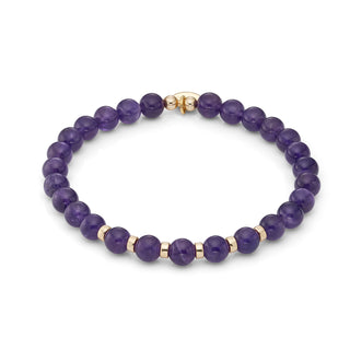 Amethyst Chunky Beaded Bracelet