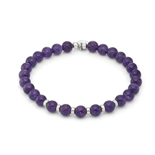 Amethyst Chunky Beaded Bracelet