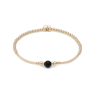 Touch of Black Onyx Beaded Bracelet