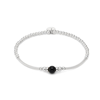 Touch of Black Onyx Beaded Bracelet