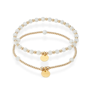 Mother of Pearl Bracelet Stack of Two