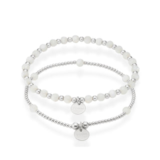Mother of Pearl Bracelet Stack of Two