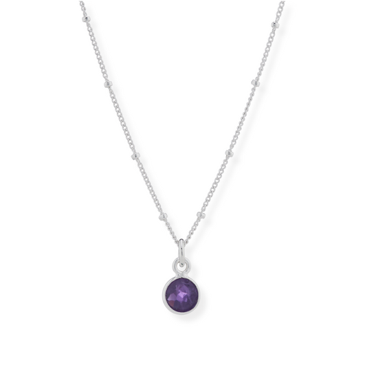 Amethyst Charm Necklace - February Birthstone Jewellery – EDGE of EMBER