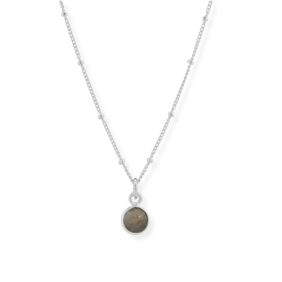 Labradorite March Birthstone Necklace & Ring Set