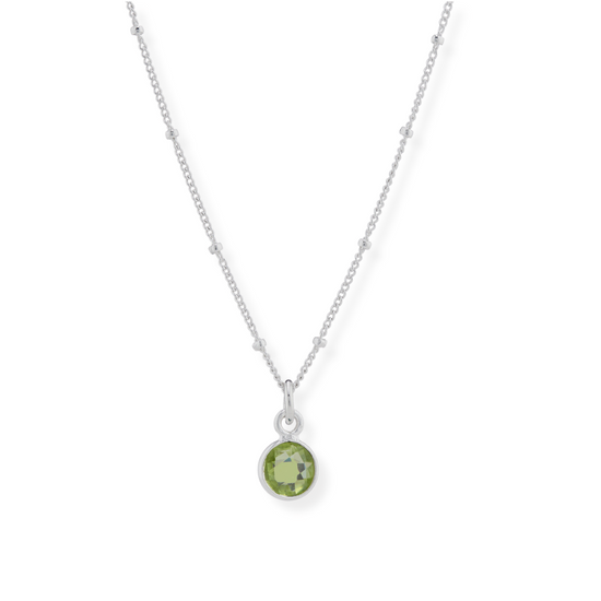 Peridot Birthstone Charm Necklace