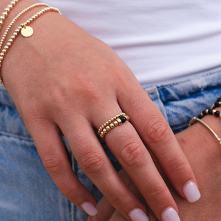 Touch of Black Onyx Stacking Ring