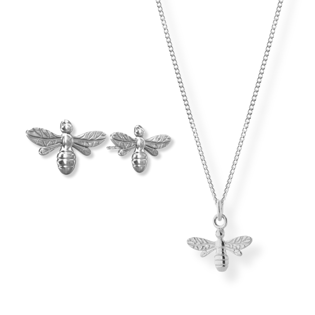 Bumblebee Necklace & Earrings Set