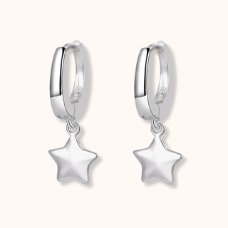 Star Hoop Earrings